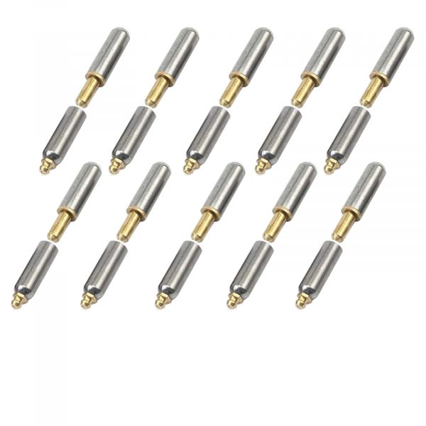 10 x Steel weld on barrel hinges brass pin Greasable
