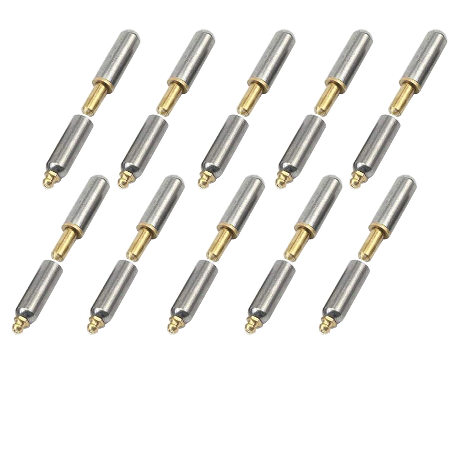 Steel Weld On Bullet Hinges With Brass Pin Grease Fitting 16x100mm 10pcs