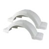 White plastic trailer mudguard