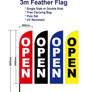 3m Outdoor Open Flag