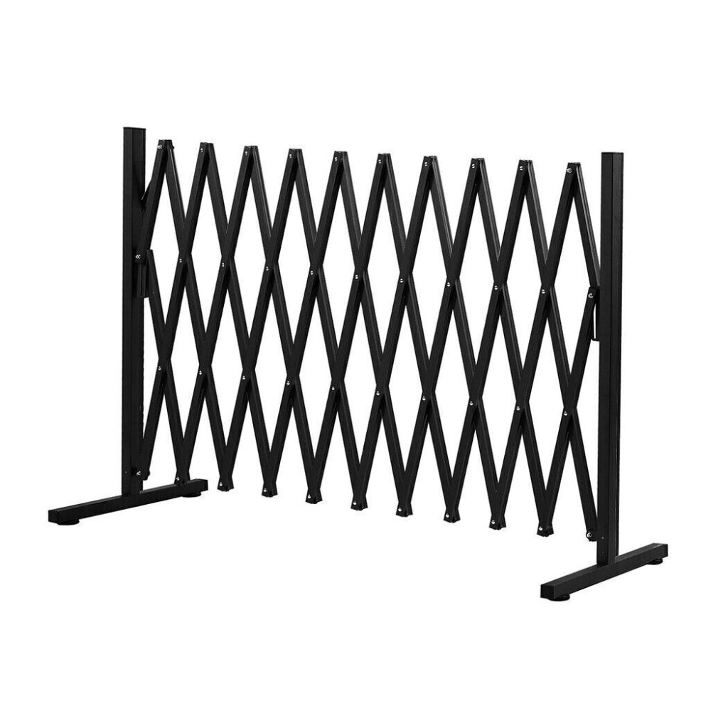 Black Mobile Expandable Barrier 5000mm(L) * 2000mm(H) Security Gate ...