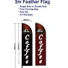 coffee flags Feather 3m