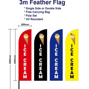 Feather ice cream flag