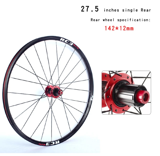 27.5 inch Thru Axle bike Wheels carbon hub rear