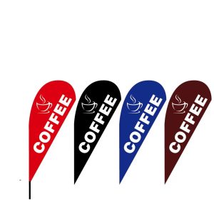 3.7m Coffee Flag Teardrop Flags with Base Spike Deluxe homepage
