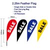 Outdoor 2.25m Sale Flag Teardrop Flags with Base Spike kit Black banner Red Blue