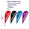 2.55m Hair salon teardrop Flag