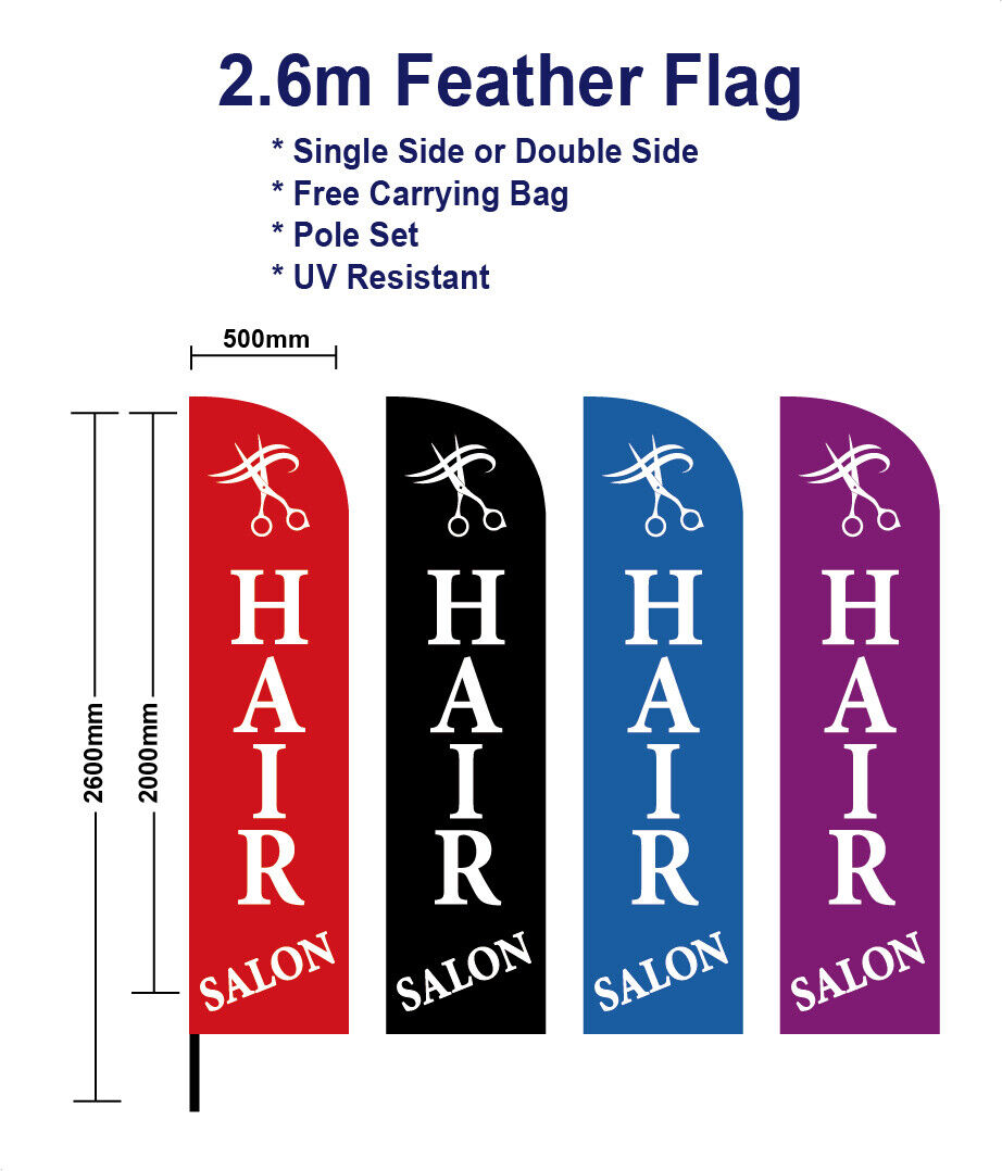2.6m Hair salon Flag