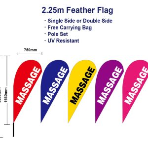 Massage Flag Teardrop Flags with Base