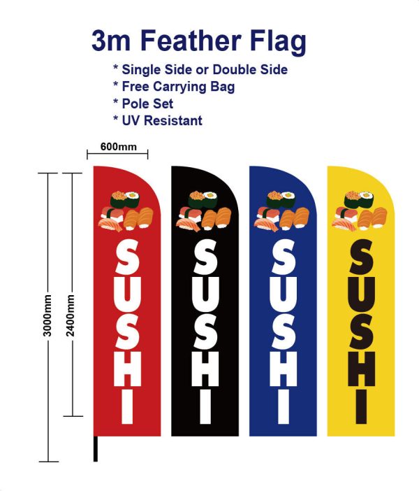 Sushi Flag Feather Flags