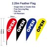 2.25m Open Flag Teardrop Flags with Base