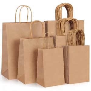 Kraft Paper Bags Gift Shopping Carry
