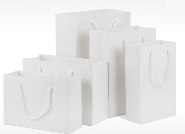 White Kraft Bags Gift Shopping Carry Bag
