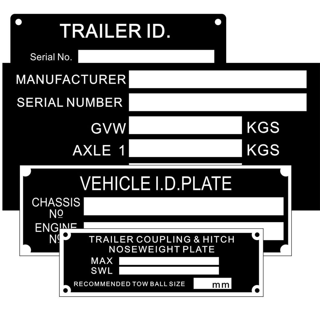 Custom Nameplates for Equipment Plate Industrial Labels, Metal Label for Contruction Tools