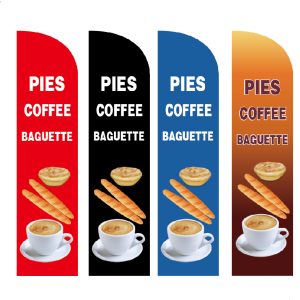 Pies Coffee Flags Feather