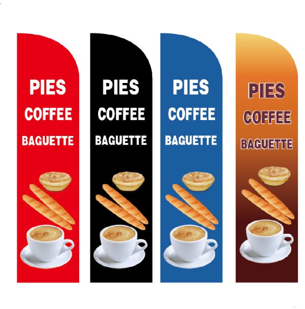 Pies Coffee Flags Feather