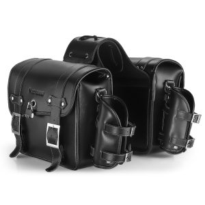Motorcycle Saddlebags Side Bags with Cup Holder