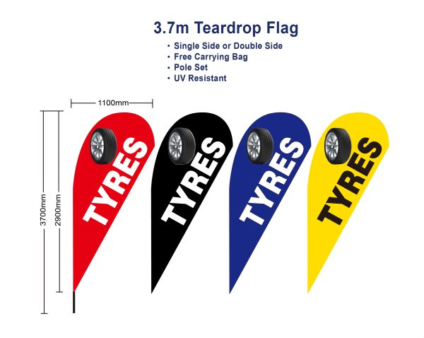 Tyres Flag Teardrop flags-L