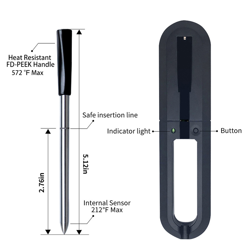 Dual Sensors BBQ Bluetooth Thermometer