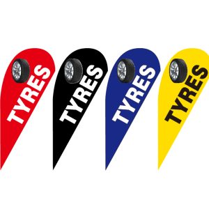 Tyres Flag Teardrop flags