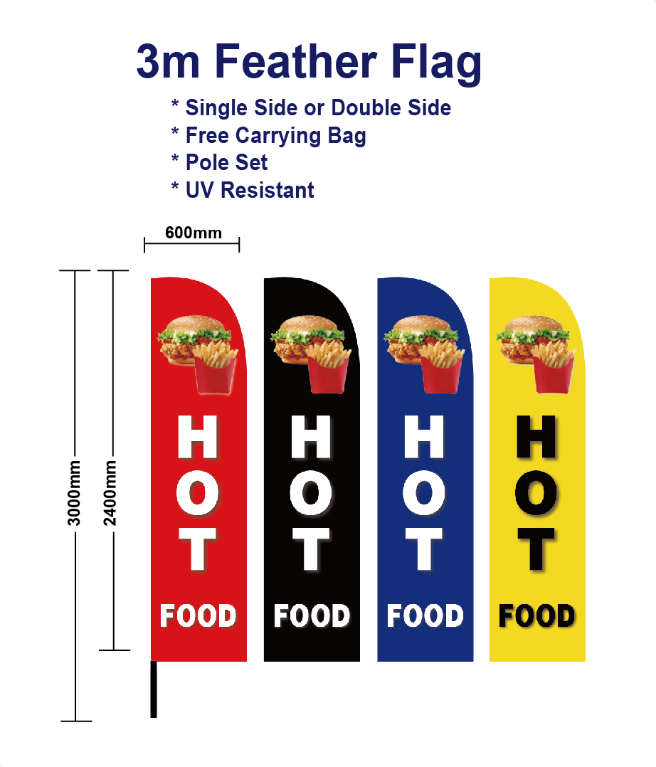 Hot food Flag Feather Flags-M