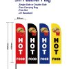 Hot food Flag Feather Flags-XL