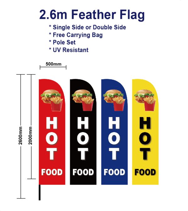 Hot food Flag Feather Flags-s
