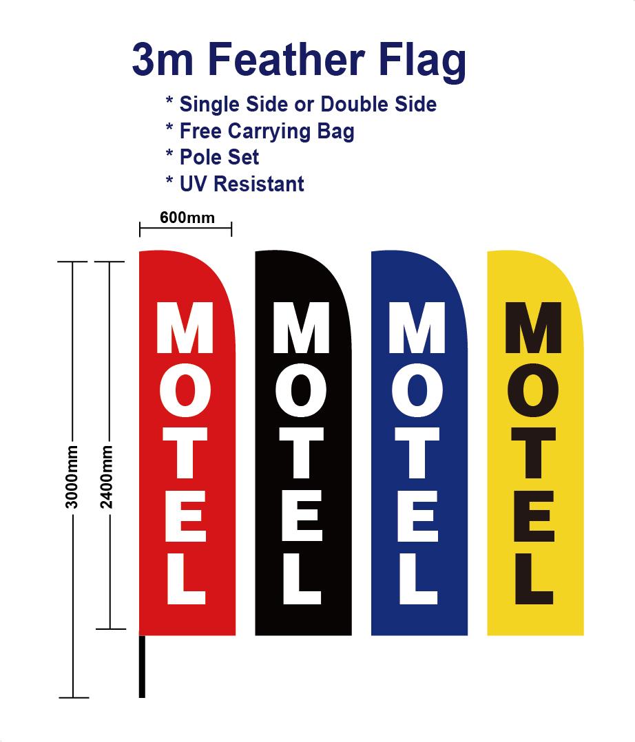Motel Flag Feather Flags-M