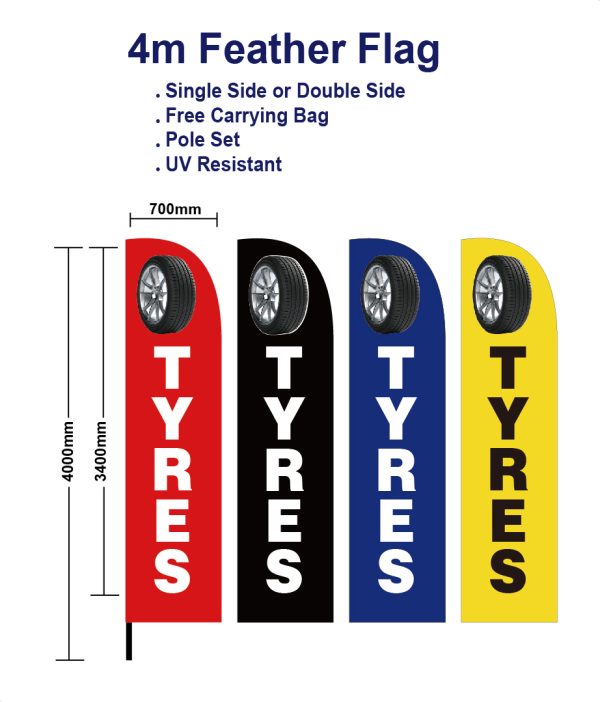 Tyres Flag Feather Flags-L