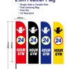 24 hour gym flag 2.6m