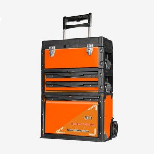 3 in 1 Toolbox Trolley 3-Tier Stackable Separate Hand Case Tool Cabinet Boxes Trolley Set