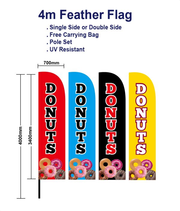 Donuts Feather Flag 4M