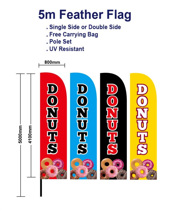 Donuts Feather Flag 5M