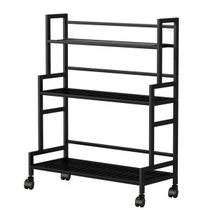 Wheeled Metal Step Plant Stand