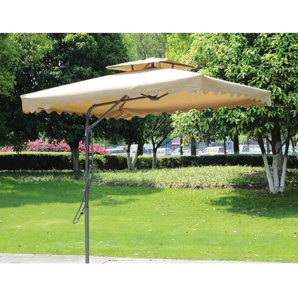 Large Square Outdoor Parasol 255x255cm Cantilever Canopy Shade Umbrella Patio Garden - Image 8