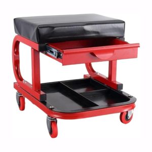 Rolling Creeper Seat with Tool Storage Drawer Mechanics Stool Soft Rubber Cushion