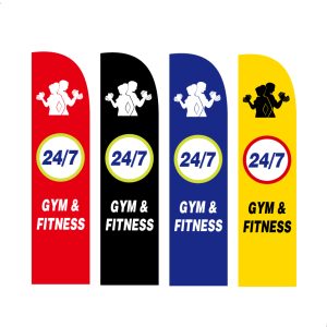 open 24/7 gym flag fitness flags Feather flags