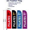 Pilates flag Feather flags 3m