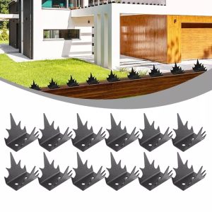 12pcs Fence Spikes Metal Wall Spikes Security Anti Climb Burglary Deterrent for Yard