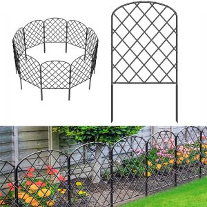 60x33cm Decorative Garden Fence Rustproof Metal Wire Border Flower Edging Animal Barrier