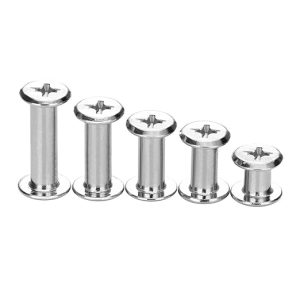 Binding Chicago Screws 304 Stainless Steel Flat Belt Screws Leather Craft Chicago Nail Studs Rivets