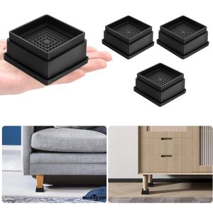 Adjustable Height Bed Foot Pads Furniture Risers Blocks