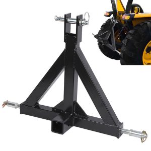 Heavy Duty 3 Point Trailer Hitch with 2in Receiver Tow Drawbar for Cat 1 Tractor