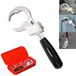 Multifunction Water Pipe Wrench Adjustable Double-ended Wrench Bathroom Water Pipe Spanners Tool