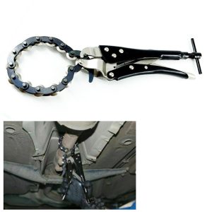 Tailpipe Cutter Up To 90mm Cut Rolling Blade Cutter Car Adjustable Chain Exhaust Pipe Cutter