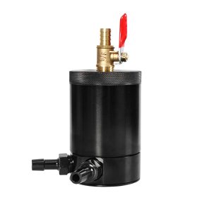 Universal Baffled 2-Port Oil Catch Can Tank 300ml for Waste Oil Recovery