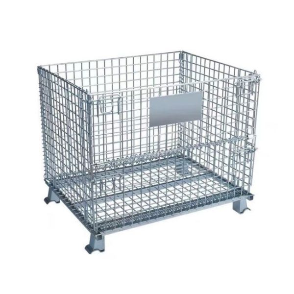 Stackable Wire Mesh Pallet Cage Warehouse Storage Basket