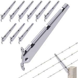 10pcs Barbed Wire Arm Galvanized Steel Fence Post Extensions Plum Fittings Barb Wire Extension Arm