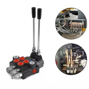 2 Spool Hydraulic Valve 11 GPM Hydraulic Control Valve Double Acting Tractor Loader with Joystick