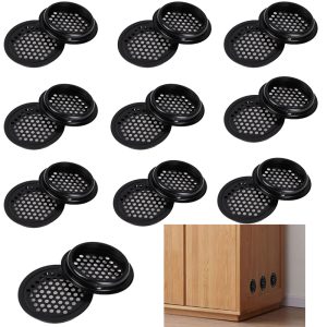 20pcs Cabinet Cupboard Round Air Vent Grill Cover Stainless Steel Ducting Ventilation Home Decor Ventilator Grille Hole Ornaments